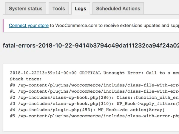 fatal pup errors on WordPress website
